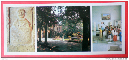 Gravestone of Aurelius Victor II century BC . Museum - Ancient cities of Crimea - 1984 - Ukraine USSR - unused - JH Postcards