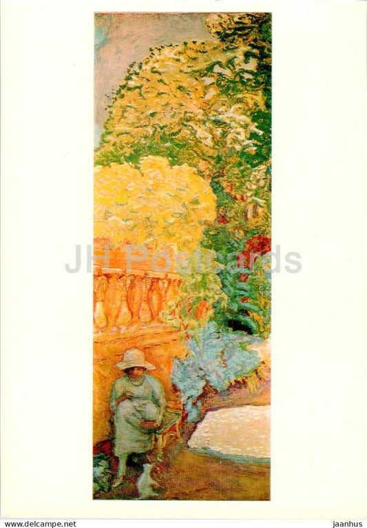 painting by Pierre Bonnard - By the Mediterranean Sea Left side of triptych - French art - 1977 - Russia USSR - unused - JH Postcards