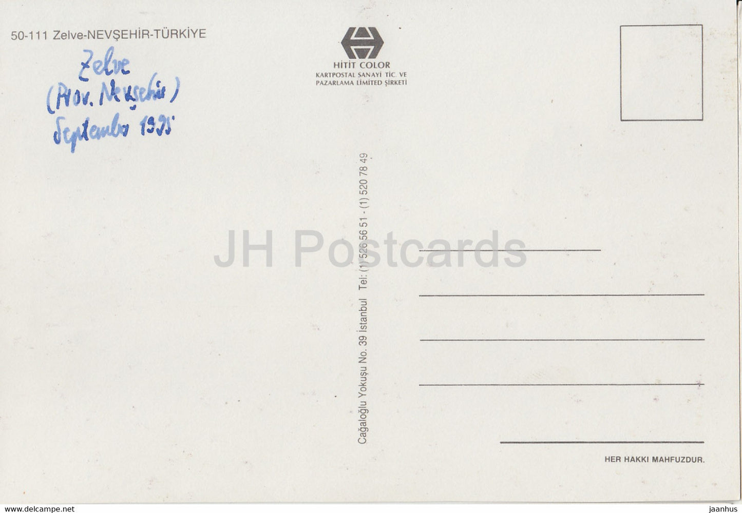 Nevsehir - Zelve - 1995 - Turquie - occasion
