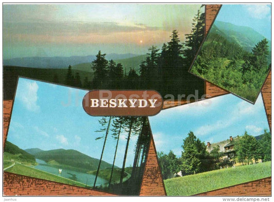 Beskydy - Beskid Mountains - Lysa hora mountain - dam - Sokolska cottage - Czechoslovakia - Czech - unused - JH Postcards