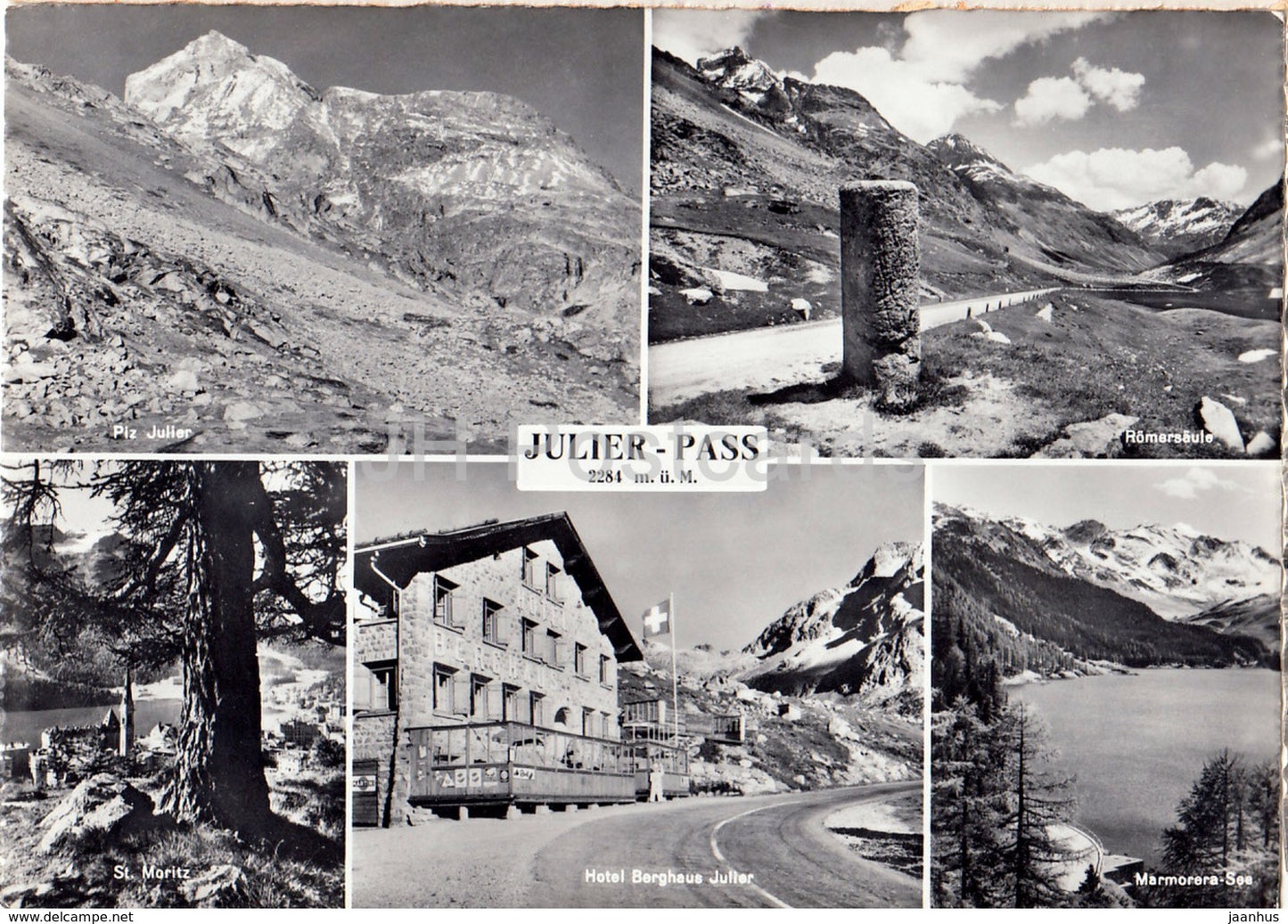 Julier Pass 2284 m - Piz Julier - Romersaule - St Moritz - Hotel Julier - 48249 - Switzerland - unused - JH Postcards