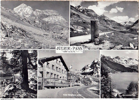 Julier Pass 2284 m - Piz Julier - Romersaule - St Moritz - Hotel Julier - 48249 - Switzerland - unused - JH Postcards