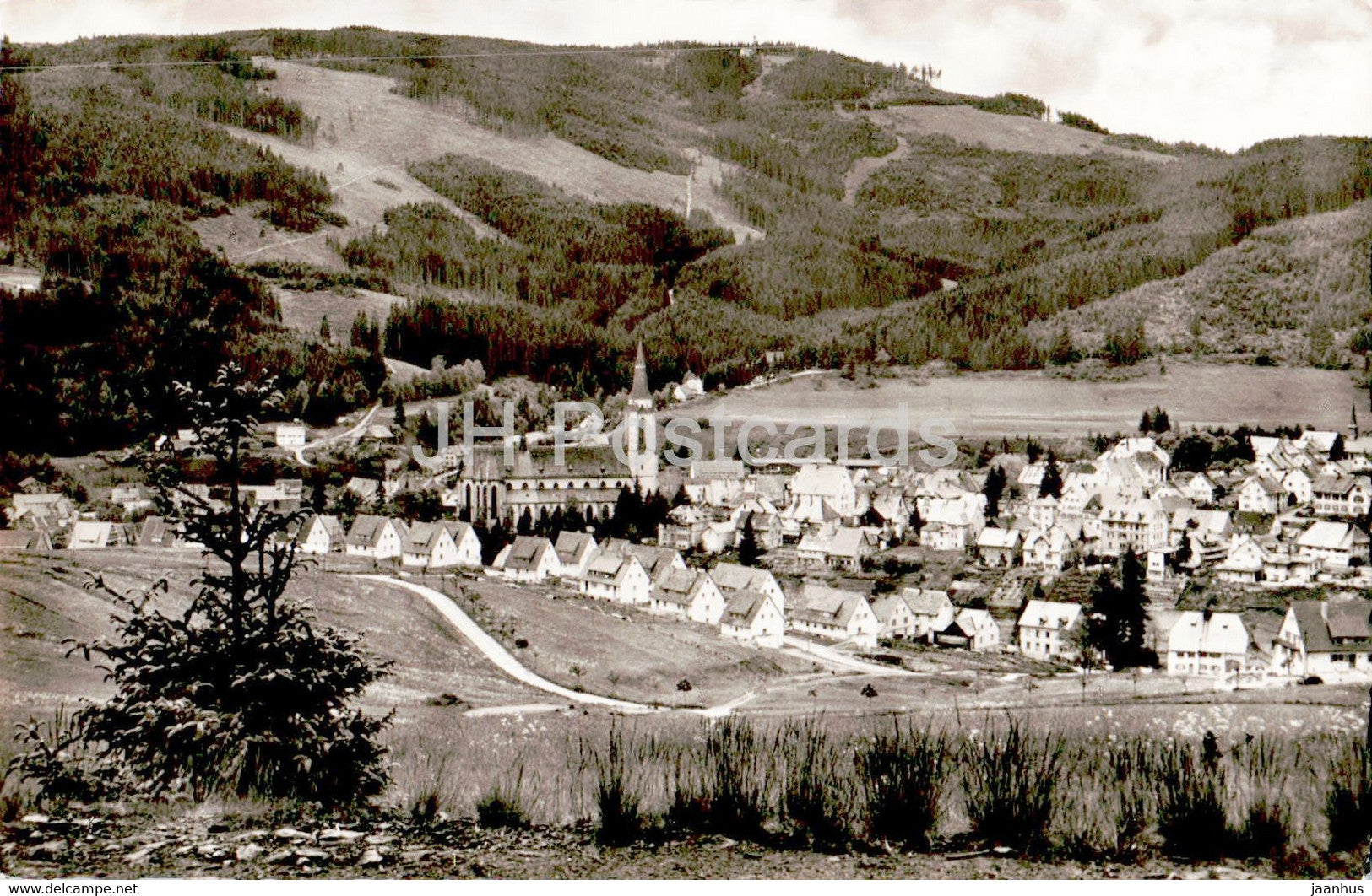 Neustadt i Schwarzwald mit Hochfirst - old postcard - 1955 - Germany - used - JH Postcards