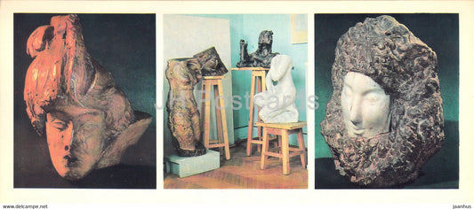 Russian sculptor S. Konenkov Museum - Bird storm - exposition - Undine - 1978 - Russia USSR - unused - JH Postcards