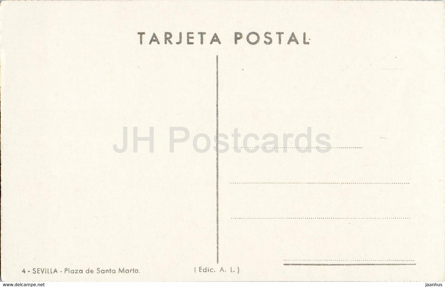 Sevilla - Plaza de Santa Maria - illustration - 4 - Spain - unused