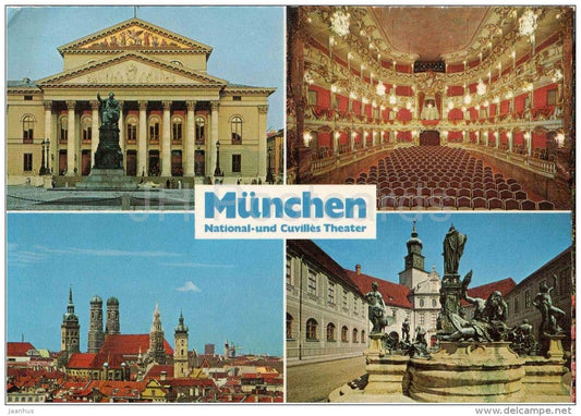 München - National- und Cuvilles Theater - theatre - 6001 - Germany - gelaufen - JH Postcards