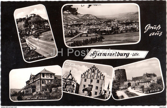 Gruss aus Hammelburg - Burg Saaleck - Totalansicht - old postcard - Germany - unused - JH Postcards