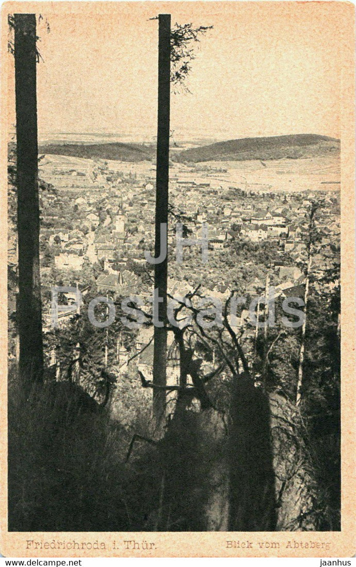 Friedrichroda i Thur - Blick vom Abtaberg - old postcard - Germany - unused - JH Postcards