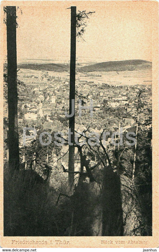 Friedrichroda i Thur - Blick vom Abtaberg - old postcard - Germany - unused - JH Postcards