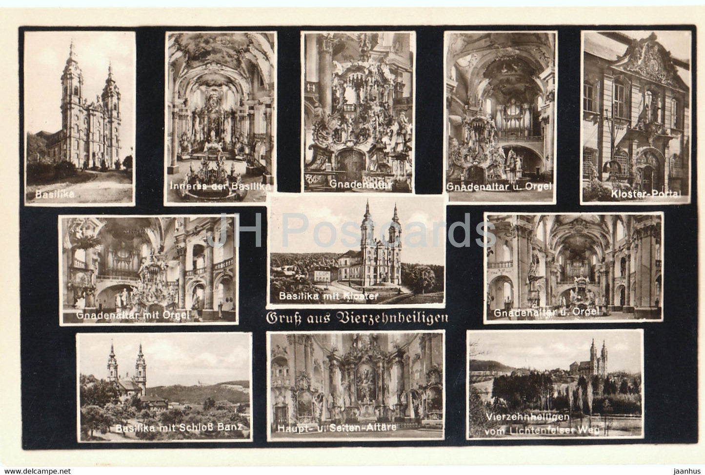 Gruss aus Vierzehnheiligen - Basilika - Gnadenaltar - cathedral - Germany - unused - JH Postcards