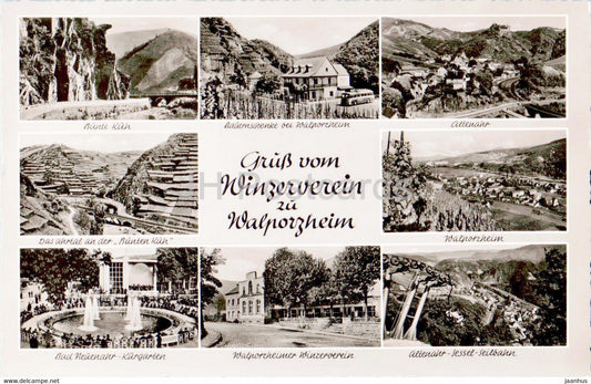 Gruss vom Winzerverein zu Walporzheim - Bunte Kuh - Altenahr - Ahrtal - Bad Neuenahr - old postcard - Germany - unused - JH Postcards