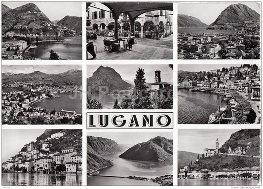 Lugano - multi-view card - 2849 - Switzerland - unused - JH Postcards