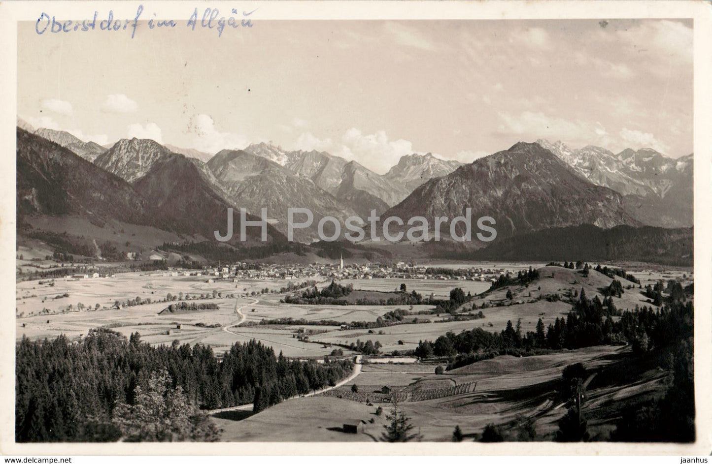 Oberstdorf - Grenzgasthof Karl Fritz - old postcard - 1952 - Germany - used - JH Postcards