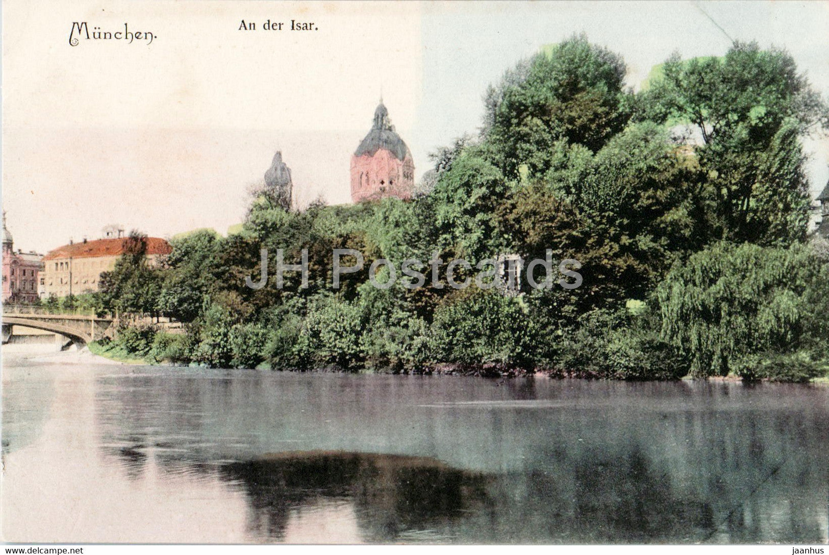 Munchen - Munich - An der Isar - 120 - old postcard - Germany - unused - JH Postcards