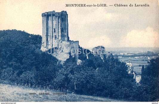 Montoire sur le Loir - Chateau de Lavardin - castle ruins - old postcard - 1930 - France - used