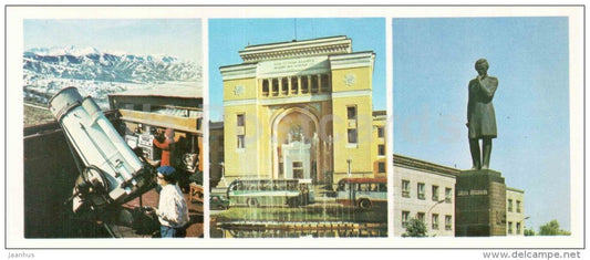 the astronomical observatory - Academy of Sciences - monument - Almaty - Alma-Ata - 1980 - Kazakhstan USSR - unused - JH Postcards