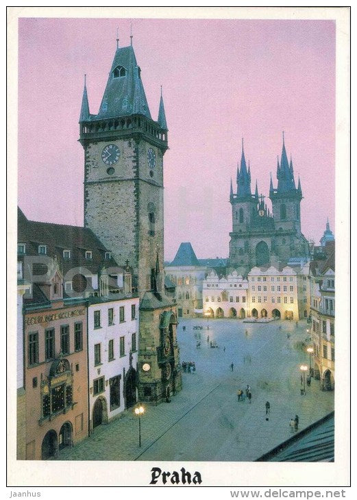 Praha - Prague - Old Town Square - Czech Republic - used 1992 - JH Postcards