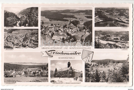 Friedenweiler - Schwarzwald - Hollental - Neustadt - Titisee - Calvarienberg - old postcard - 1957 - Germany - used - JH Postcards