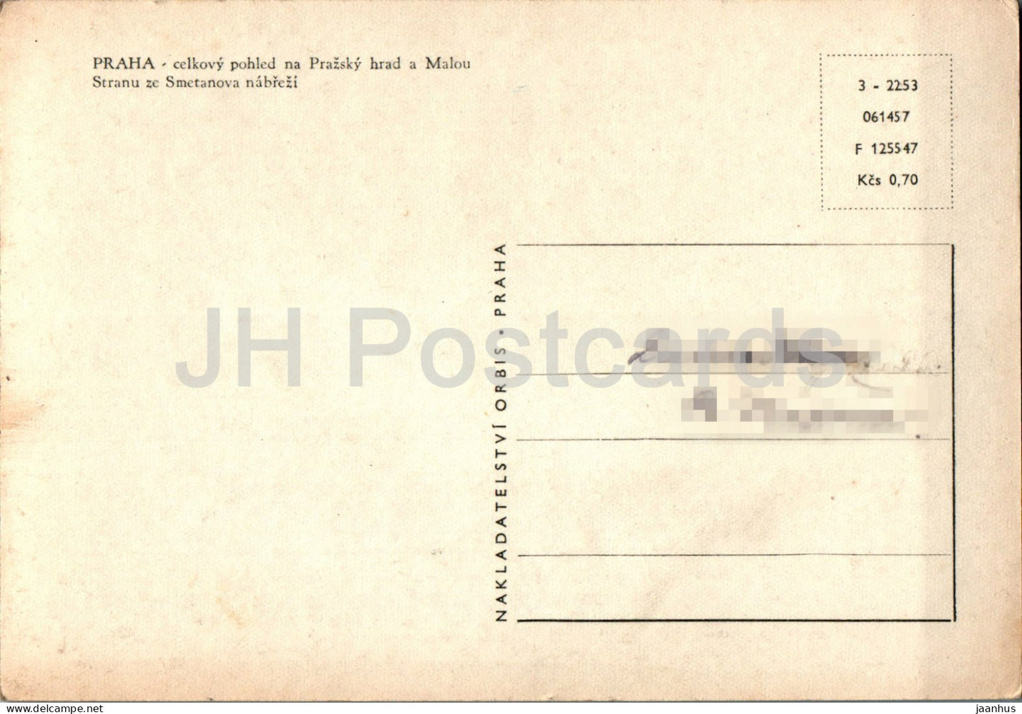 Praha - Prag - Celkovy pohled na Prazsky Hrad a Malou Stranu - Gesamtansicht - Tschechien - Tschechoslowakei - gebraucht