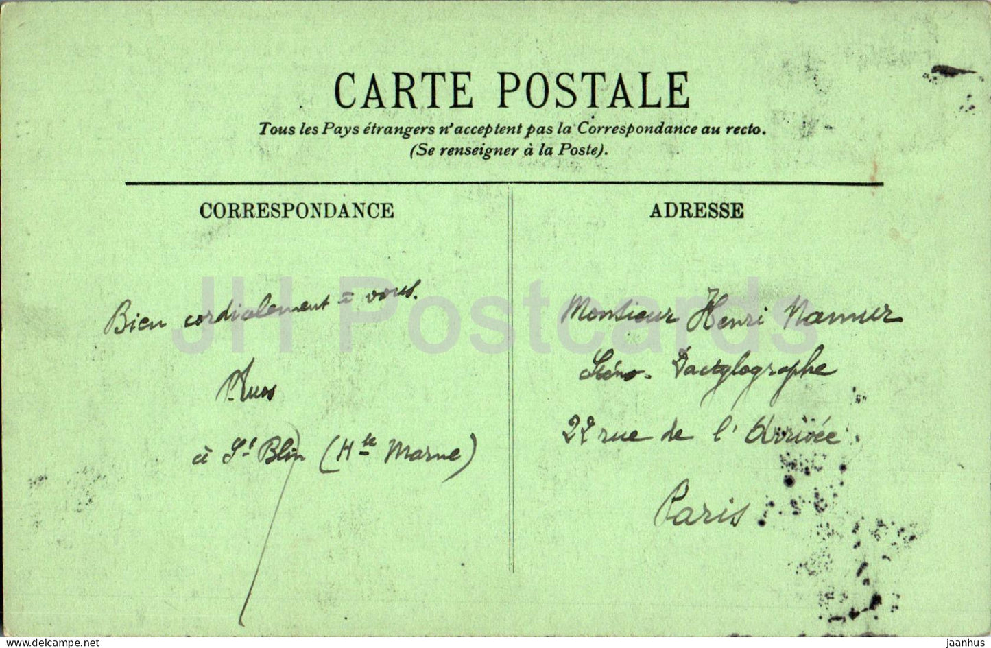 Chaumont - L'Eglise Saint Jean Baptiste - church - 23 - old postcard - 1910 - France - used