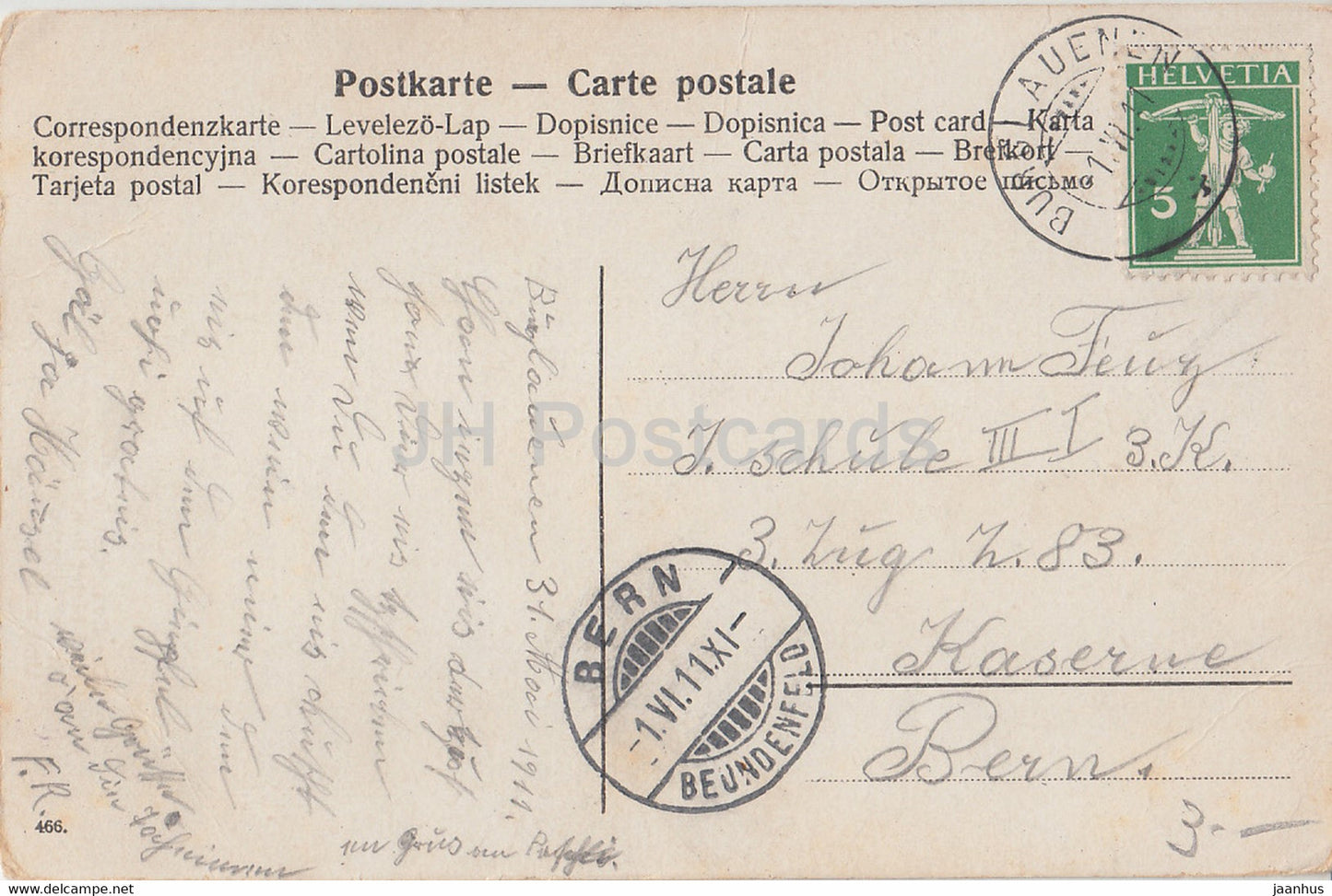 Die Eva spielt Sie di moderne - couple - femme et homme - 466 - carte postale ancienne - 1911 - Allemagne - utilisé