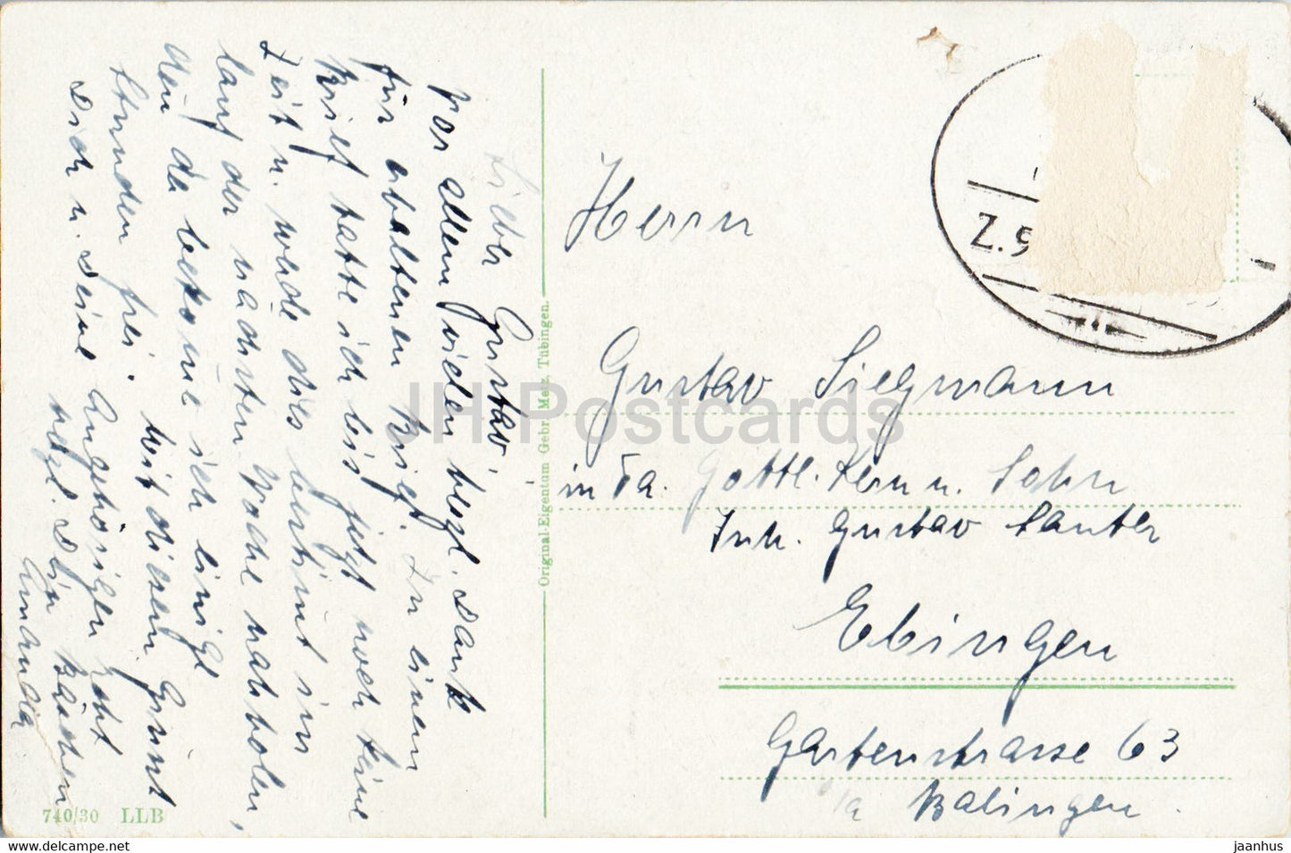 Ludwigsburg - Schloss - Château - carte postale ancienne - Allemagne - utilisé