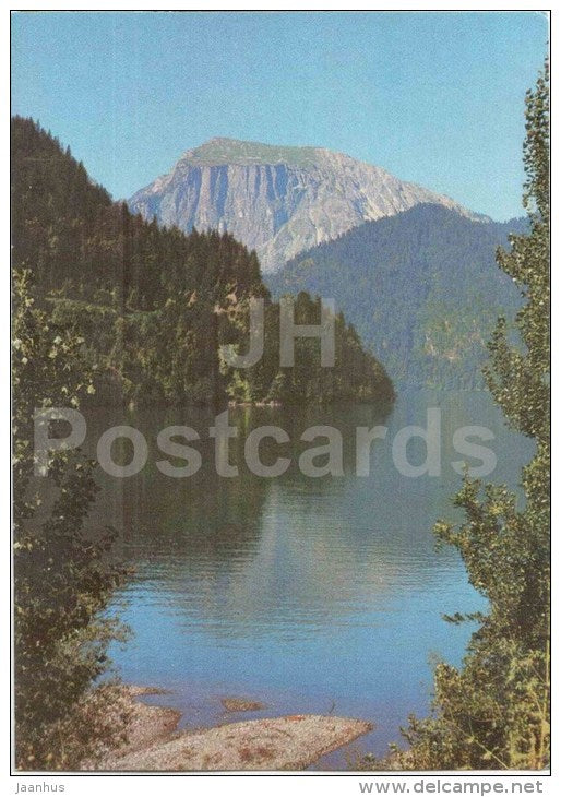 lake Ritsa - Abkhazia - postal stationary - 1973 - Georgia USSR - unused - JH Postcards