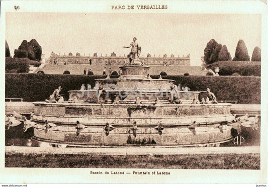 Parc de Versailles - Bassin de Latone - Fountain of Latone - 26 - old postcard - France - unused - JH Postcards