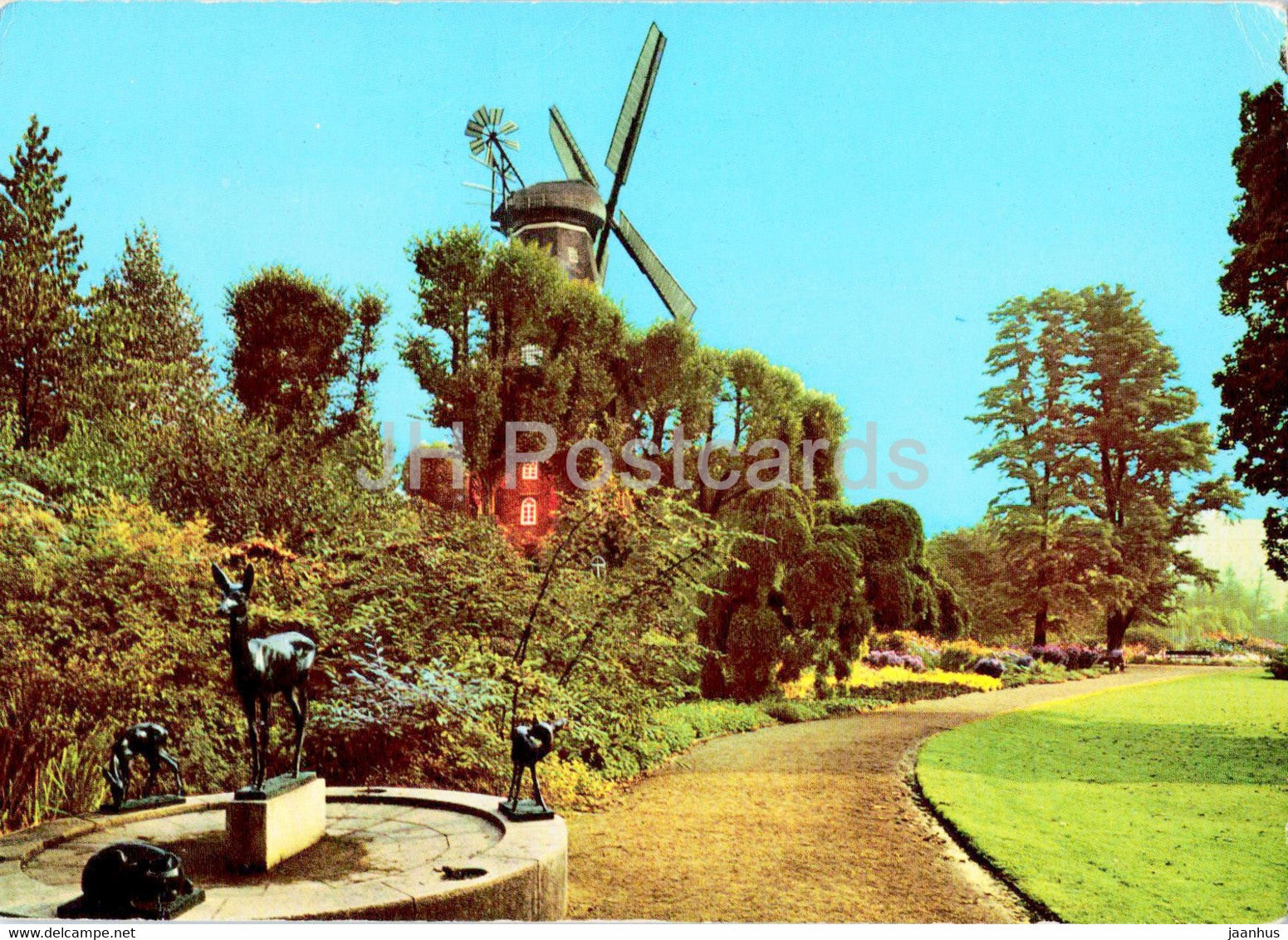 Bremen - Muhle am Wall Rehbrunnen - windmill - Germany - used - JH Postcards