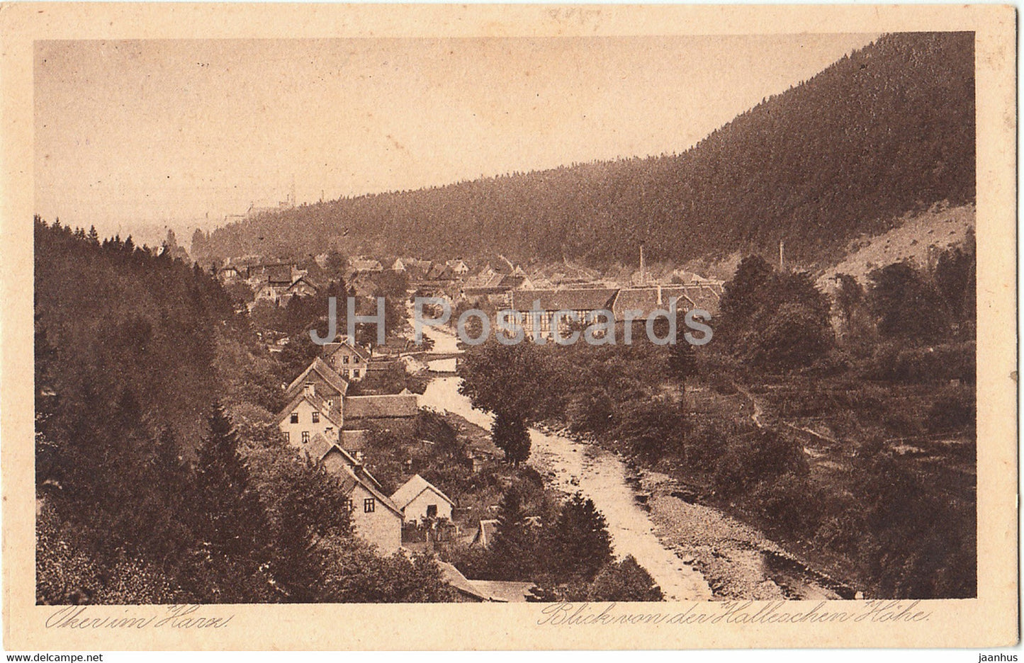 Oker im Harz - Blick von der Halleschen Hohe - old postcard - 1927 - Germany - used - JH Postcards
