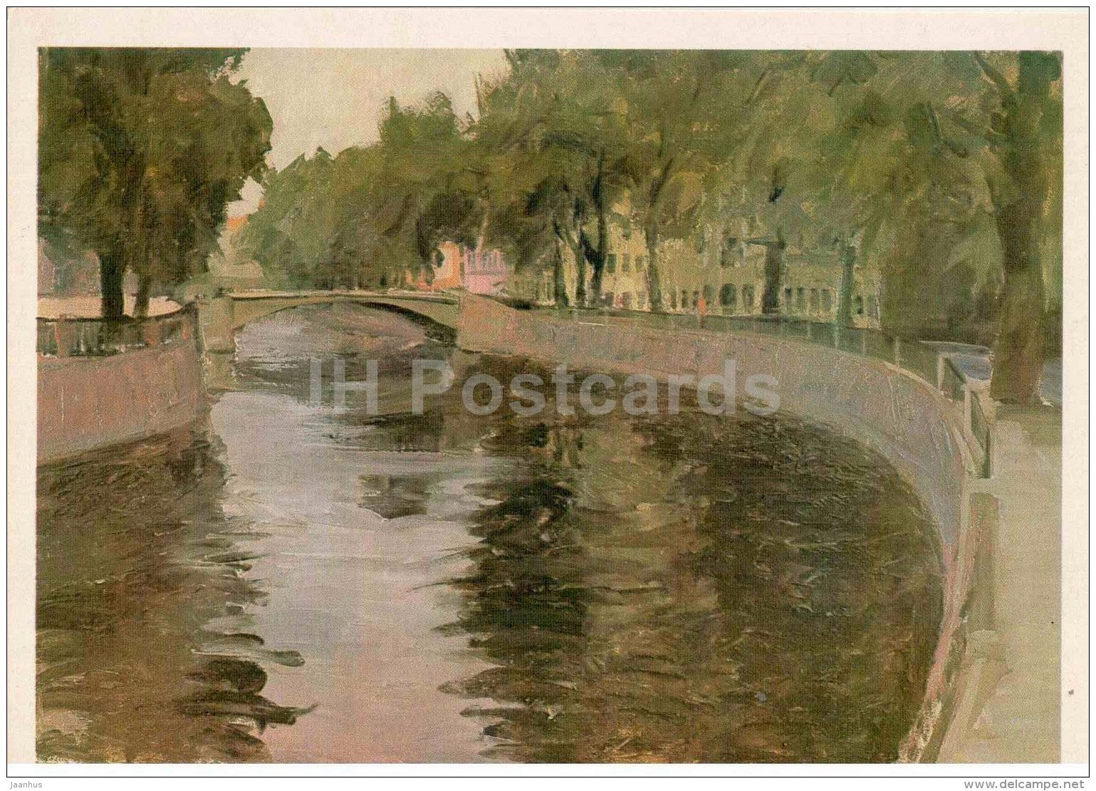 illustration by G. Manizer - Griboyedov Canal - Leningrad - St. Petersburg - 1978 - Russia USSR - unused - JH Postcards