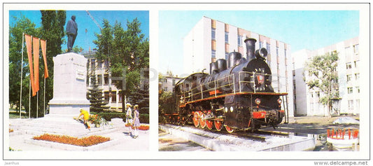 monument to Lenin - locomotive monument - Mineralnye Vody - Russia USSR - 1986 - unused - JH Postcards