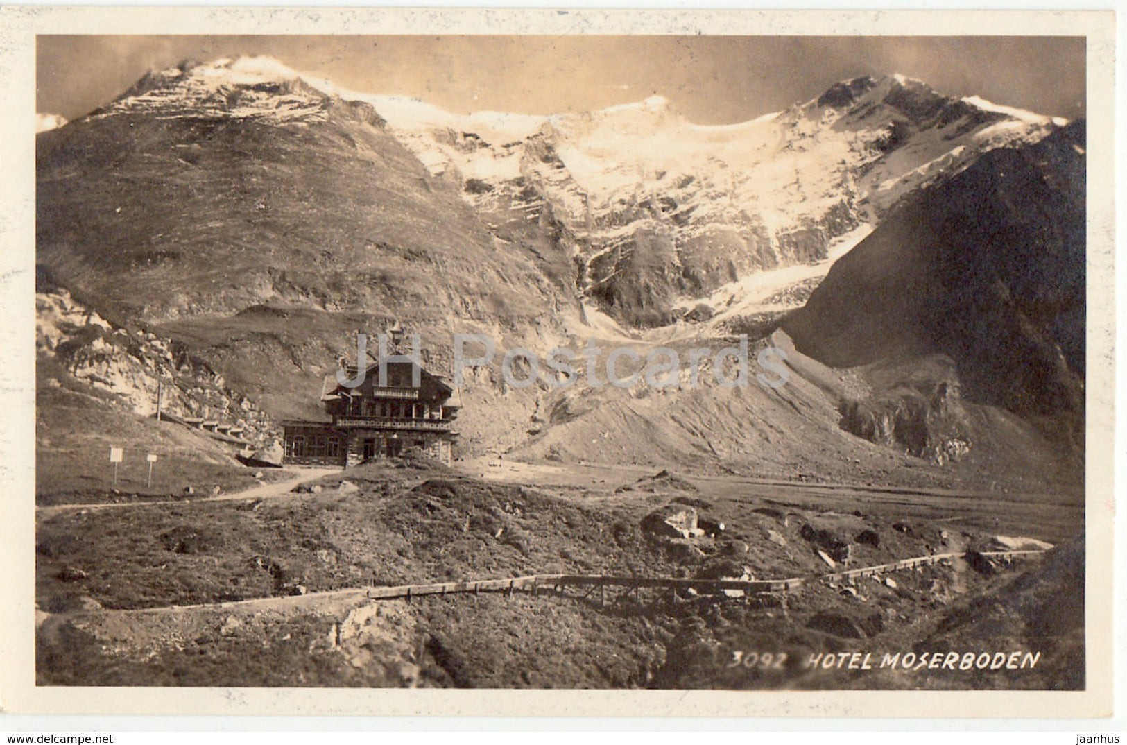 Hotel Moserboden gegen das Wiesbachhorn - 3092 - old postcard - Austria - unused - JH Postcards