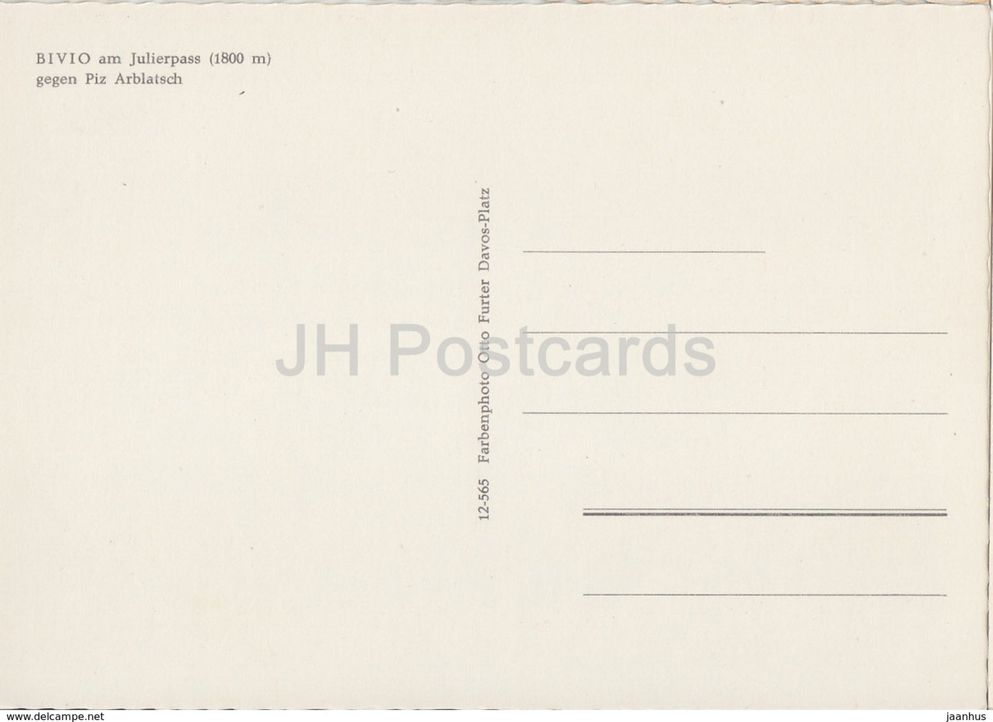 Bivio am Julierpass 1800 m gegen Piz Arblatsch - Suisse - inutilisé