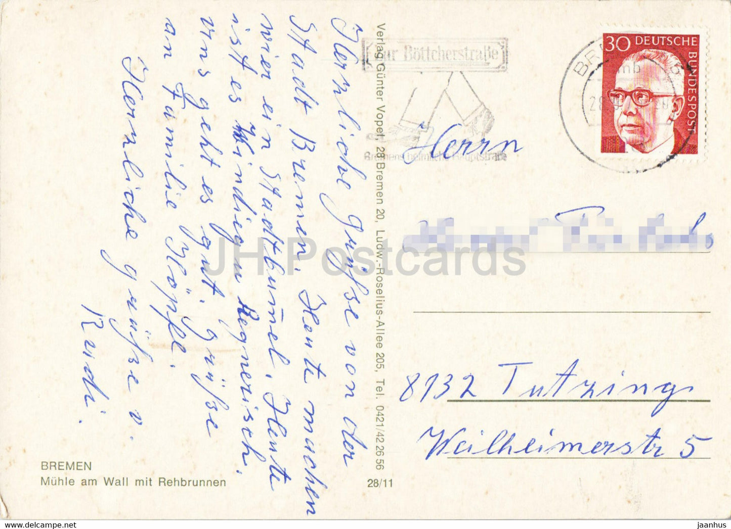 Bremen - Muhle am Wall Rehbrunnen - windmill - Germany - used