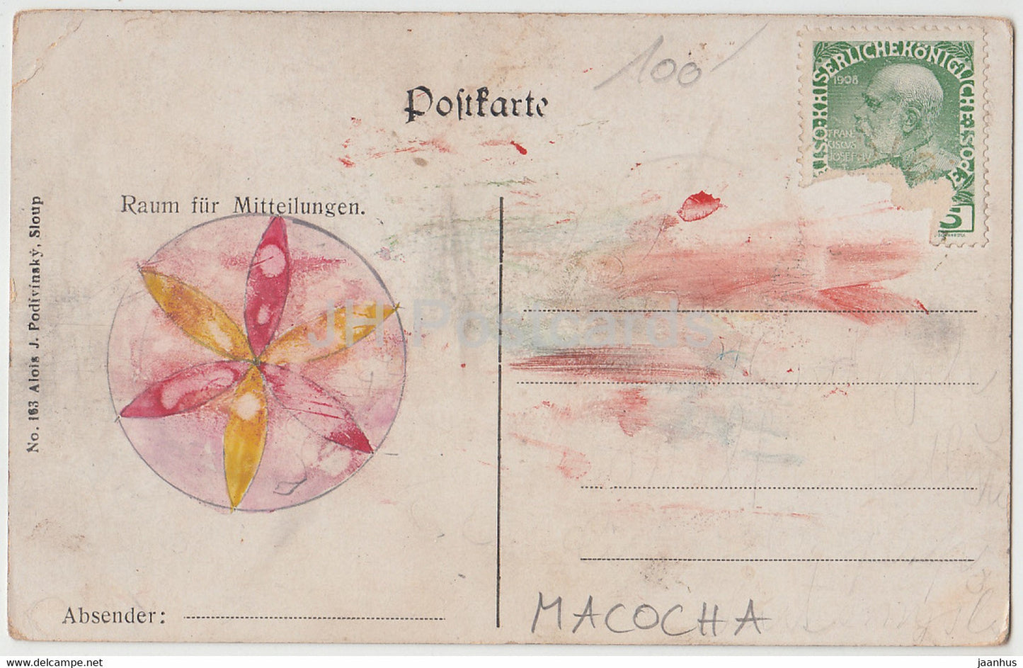 Schutzhaus und oberes Gloriet auf der Macocha - Drucksache - old postcard - Czech Republic - used