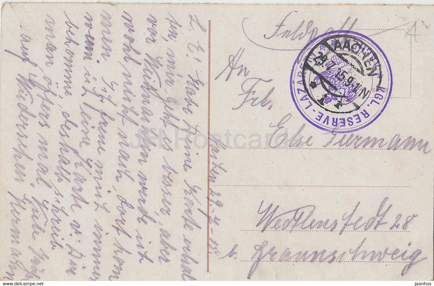 Aix-la-Chapelle - Ponttor - Feldpost - carte postale ancienne - 1915 - Allemagne - utilisé