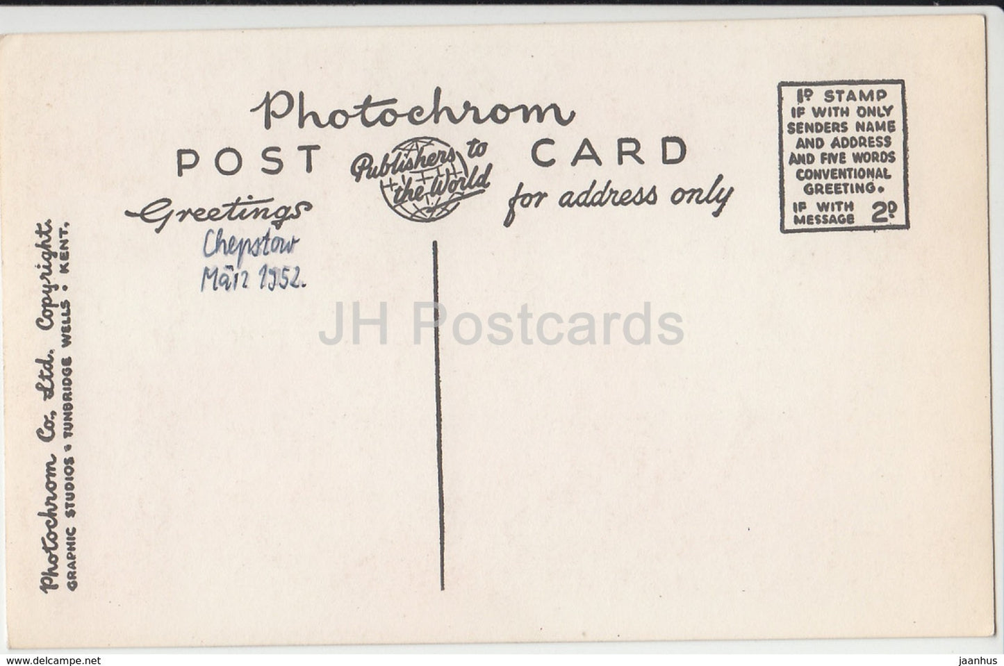 Chepstow Church from West - 7518 - 1952 - United Kingdom - Wales - used