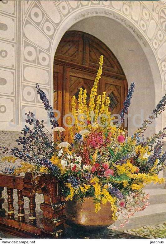 Blumengruss aus dem Engandin - flowers - 133 - Switzerland - unused - JH Postcards