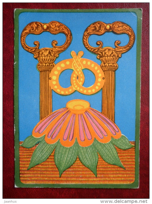 art postcard - illustration by Vello Vinn - 1971 - Estonia USSR - unused - JH Postcards