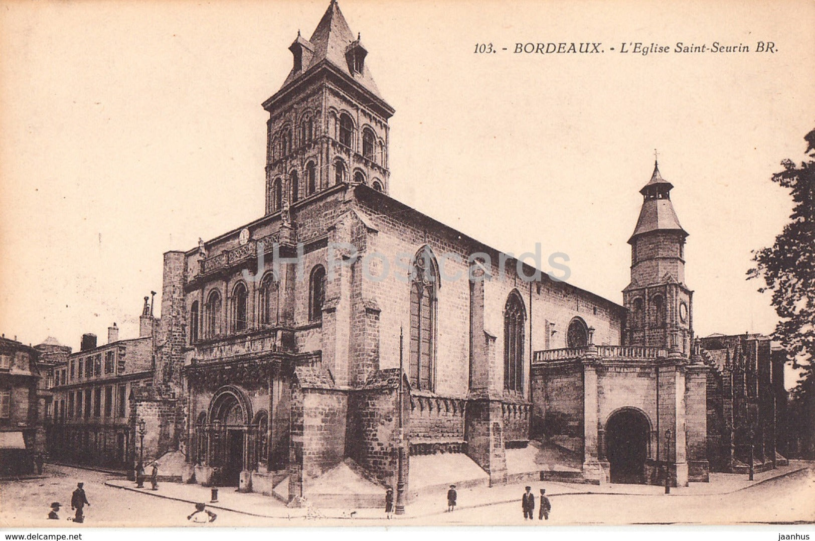 Bordeaux - L'Eglise Saint Seurin - church - 103 - old postcard - France - used