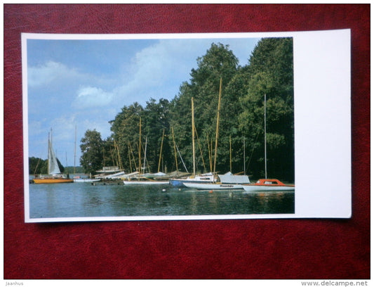 Yachts on lake Galve - sailing boats - Trakai - 1981 - Lithuania USSR - unused - JH Postcards