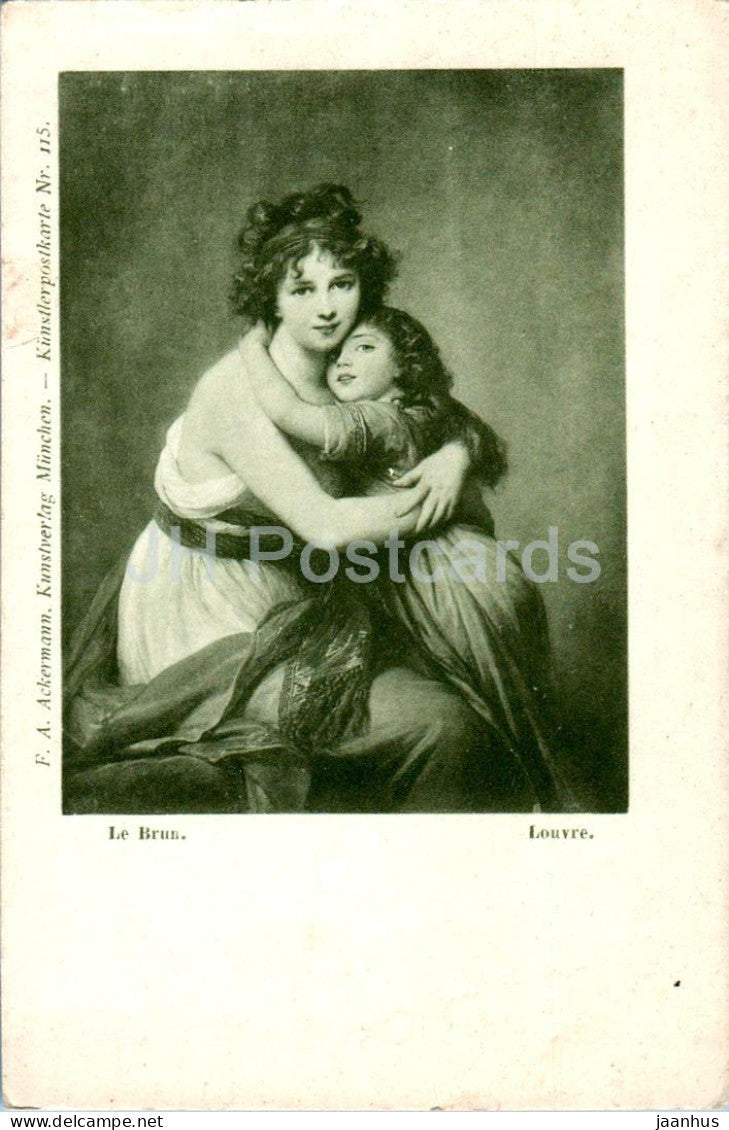 painting by Le Brun - Louvre - French art - Kunstlerpostkarte Nr 115 - old postcard - Germany - unused - JH Postcards