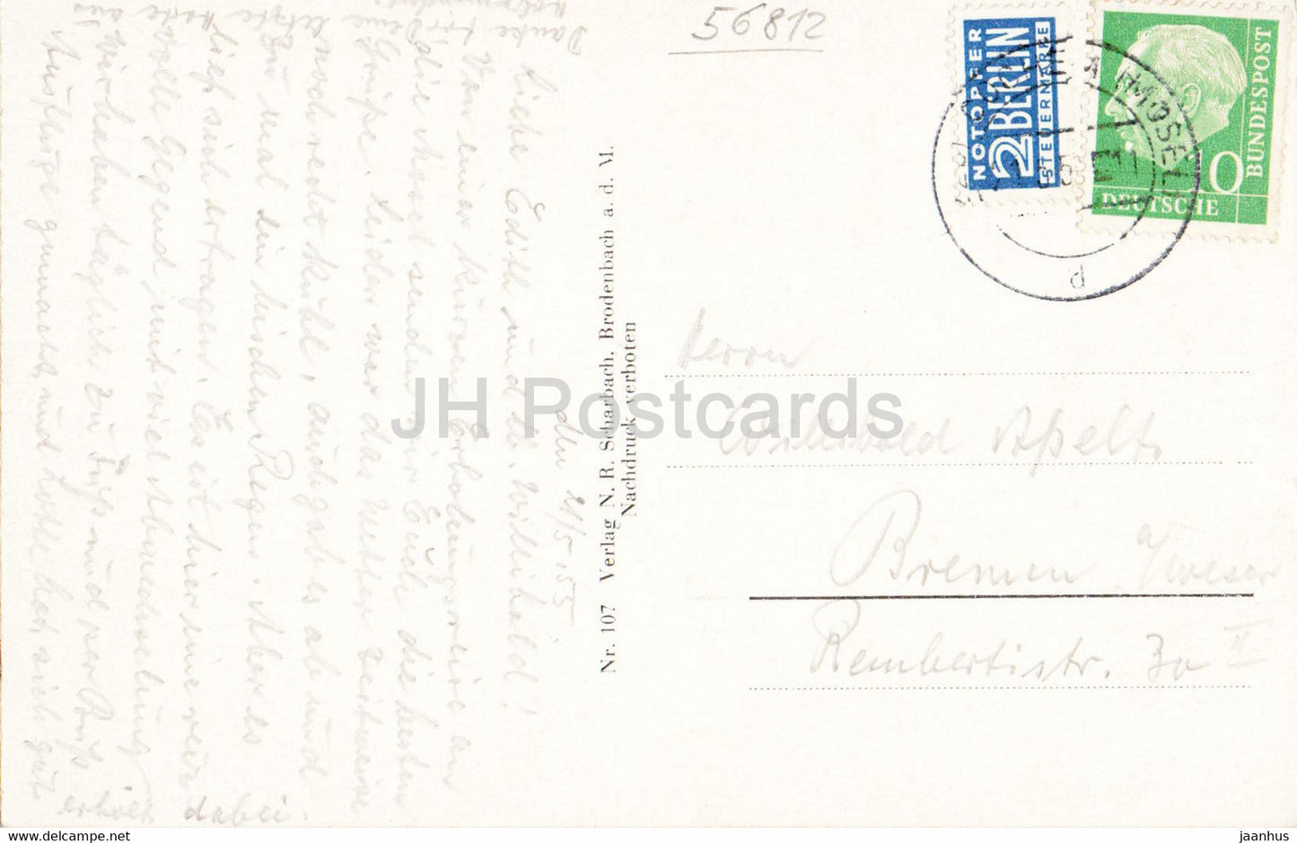 Gruss aus Cochem - Winneburg - old postcard - 1955 - Germany - used