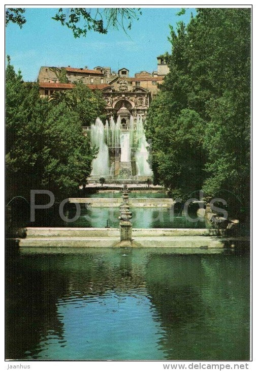 Peschiere , Fontane di Nettuno e Organo - fish ponds - Villa d´Este - Tivoli - Lazio - 13 - Italia - Italy - unuse - JH Postcards