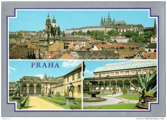 Prague Castle panorama - Valdstejnska garden - St. Nicholas cathedral - Praha - Prague - Czechoslovakia - Czech - unused - JH Postcards