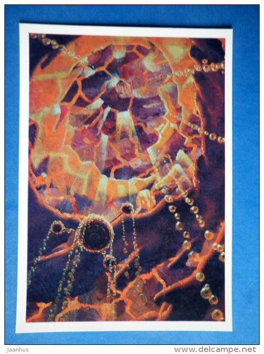 illustration by A. Sokolov - In Jupiters Atmosphere - space - Russia USSR - 1973 - unused - JH Postcards