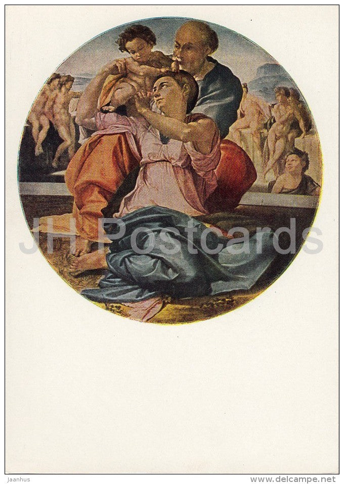 painting by Michelangelo - Holy Family - religion - Italian art - 1968 - Russia USSR - unused - JH Postcards
