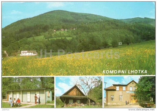 Komorni Lhotka - hotel Godula - Jednoty - Czechoslovakia - Czech - used 1986 - JH Postcards