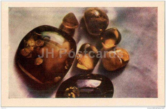 Amber decorations - Latvia USSR - unused - JH Postcards